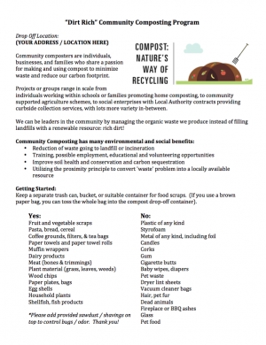 “Dirt Rich” Community Composting Program