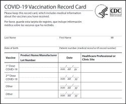COVID-19 Vaccination Record Card