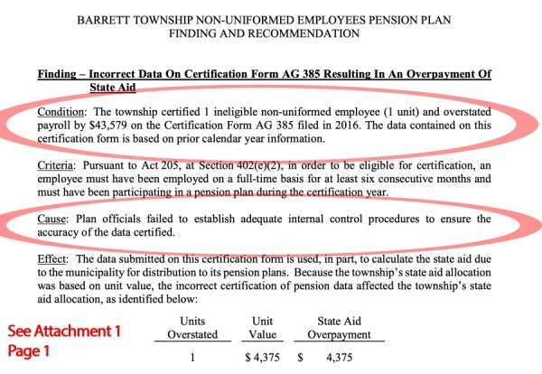 Barrett Township Employee Pension Plan – How Liable are Taxpayers?