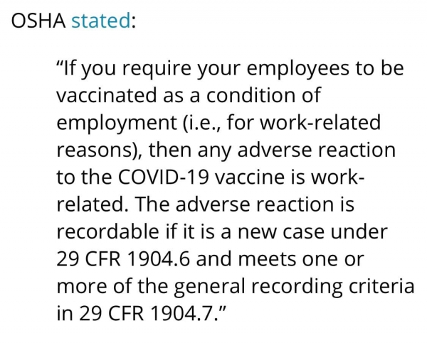Mandatory COVID Vaccine Liability