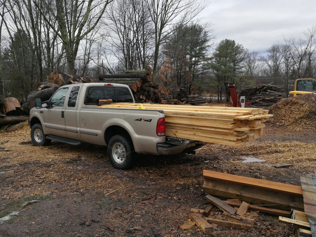 Rough cut lumber from the local sawmill!  
